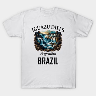 Iguazu Falls Argentina -Cool Baroque style illustration T-Shirt